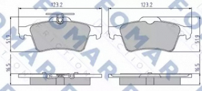 FOMAR FRICTION fo926381 -  Комплект тормозных колодок, дисковый тормоз